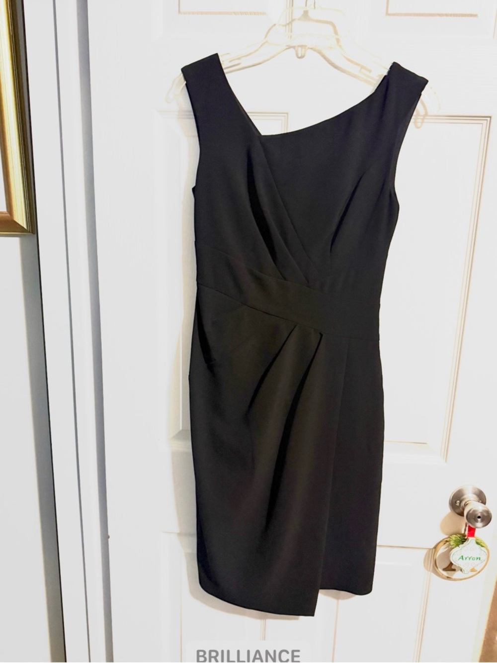 White House black market asymmetrical collar cocktail dress / 00